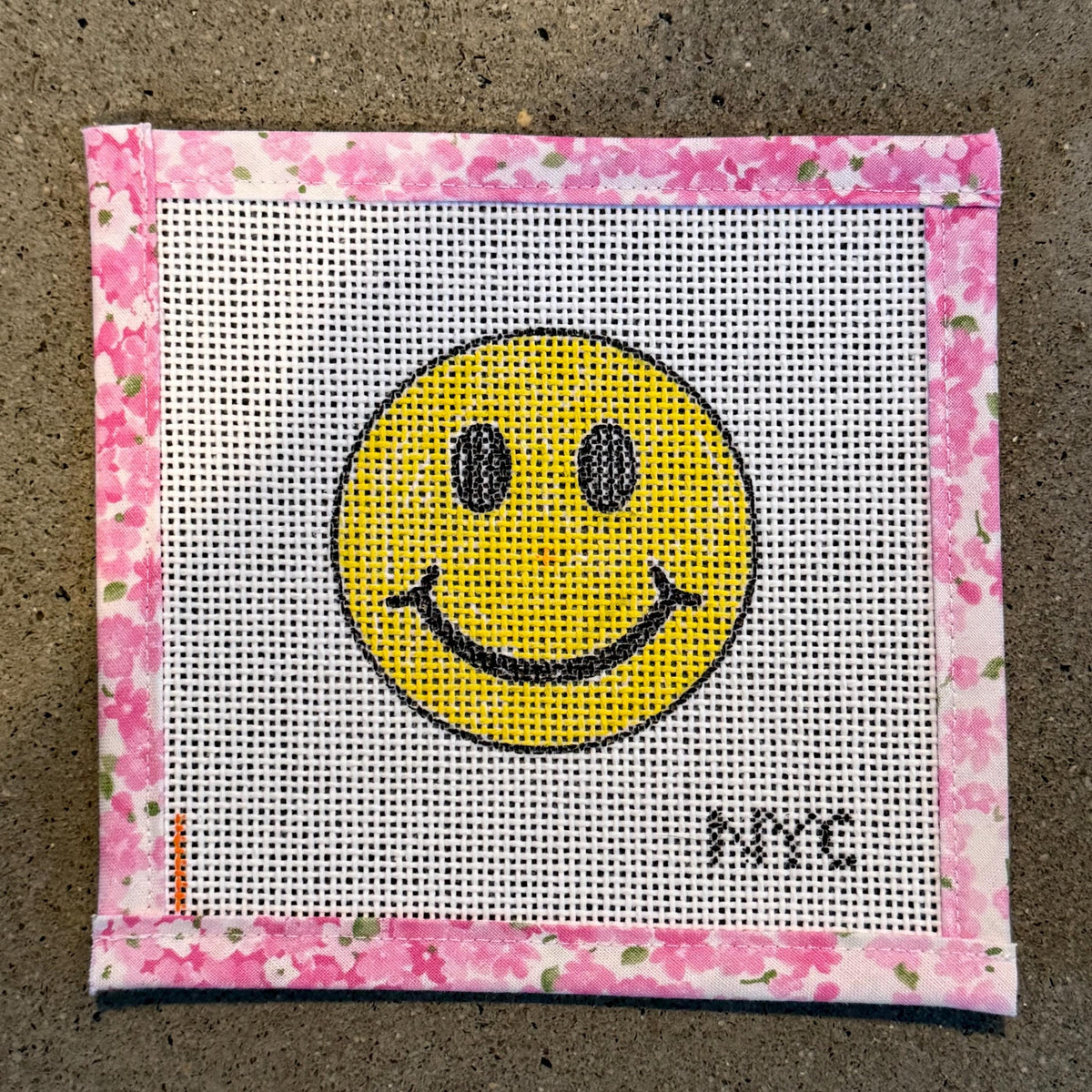 Smiley Face Needlepoint Canvas