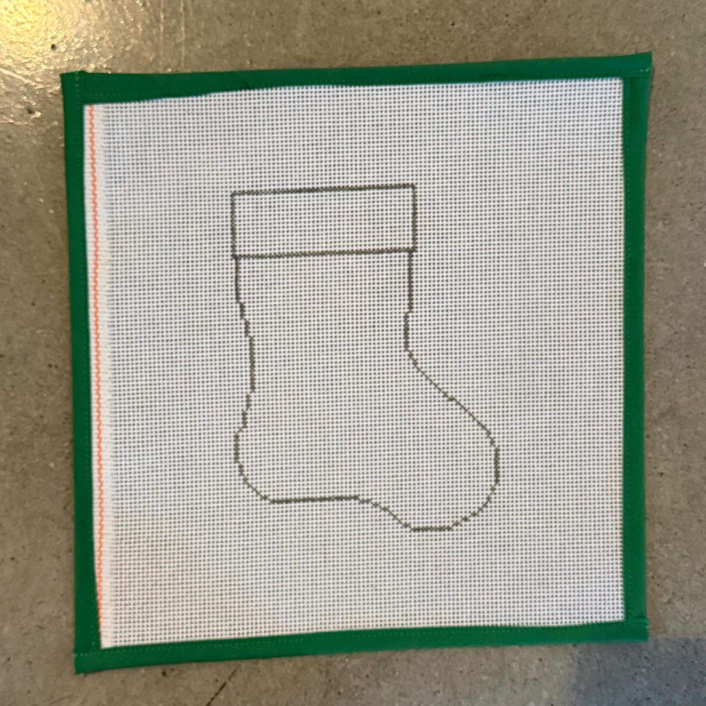 Mini Stocking Outline Canvas