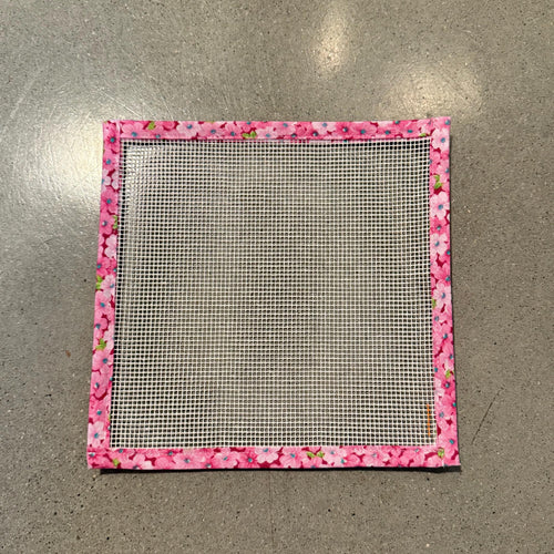10 Mesh Canvas with Pink Floral Binding
