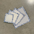 13 Mesh Canvas with Blue Floral Binding