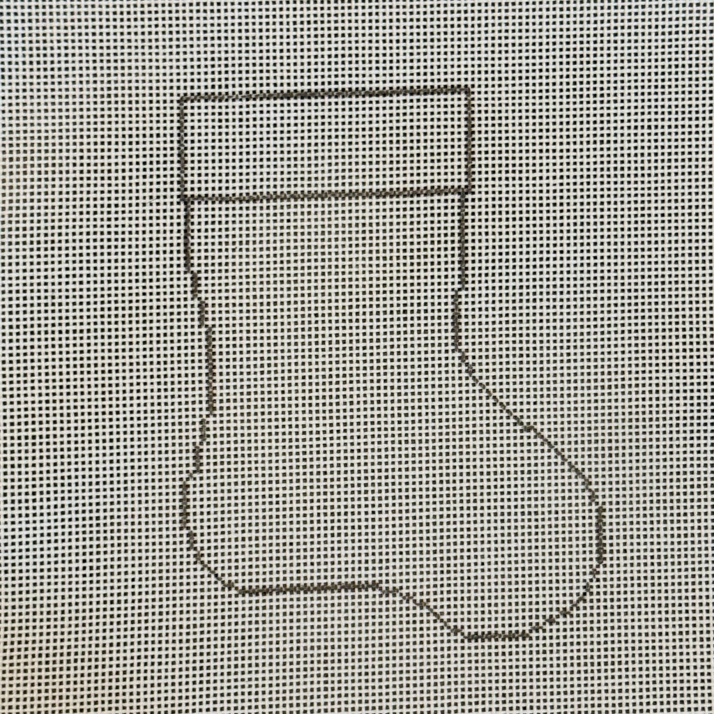 Mini Stocking Outline Canvas