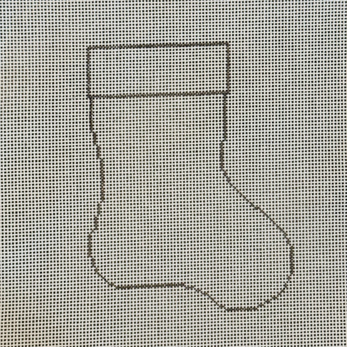 Mini Stocking Outline Canvas